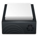 Concave Dark Recycle Bin Full icon